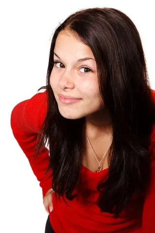 成人，通讯，可爱，脸，女性，手势，女孩