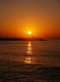 黎明，沧海，端口，橙色，太阳晒，平静，和平，夏天