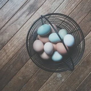 复活节彩蛋，鸡蛋，彩色，篮子，表，复活节