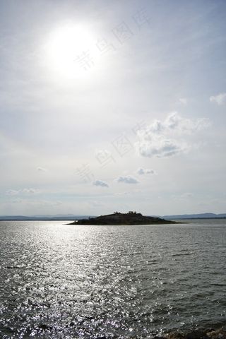 太阳落山，湖，水，风景，景观，乘船游览