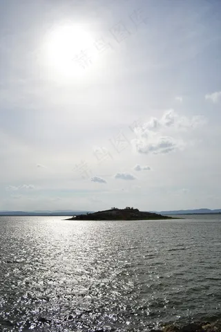 太阳落山，湖，水，风景，景观，乘船游览