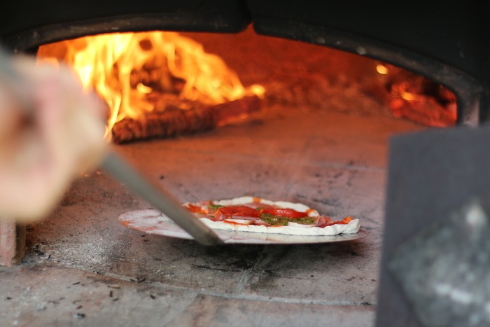 乡村，食品，火，木材，晚餐，石烤箱，烘烤