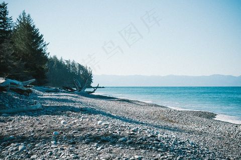 风景,工艺品,树,天空,湖泊,木海景观海洋