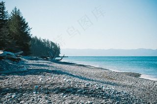 风景,工艺品,树,天空,湖泊,木海景观海洋