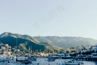 天空,风景,居民楼,山峦,树,海山湾船