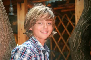 男孩，肖像，金发，微笑，很好