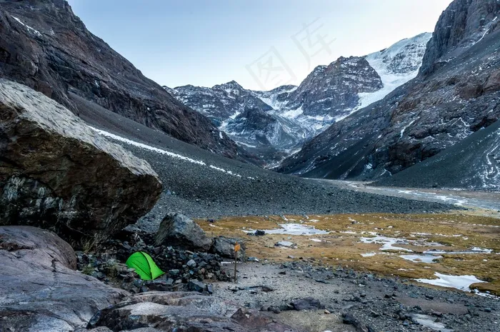 高地，山谷，山脉，露营，远足，徒步