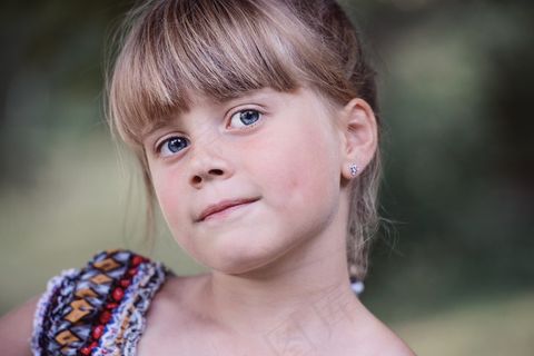 人，人的，儿童，女孩，金发，脸，漂亮