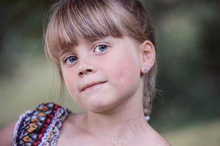 人，人的，儿童，女孩，金发，脸，漂亮