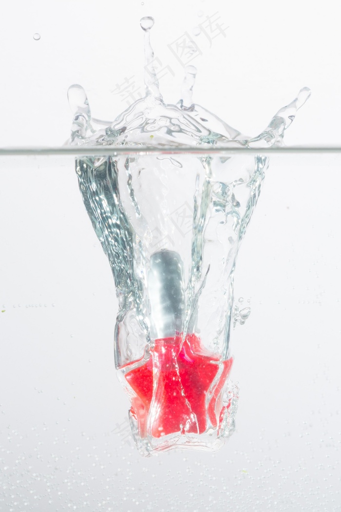 水，注入，红色，喷雾，水溅，溢出