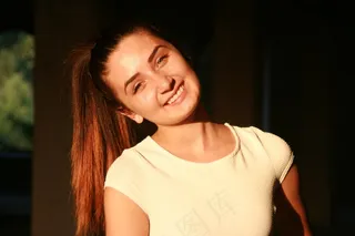 女孩，肖像，微笑，美