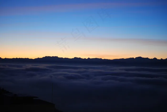 阿尔卑斯山，日出，雾海，山，雾，早晨