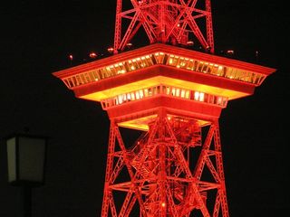 无线电塔，柏林，夜，红色，照明，照明