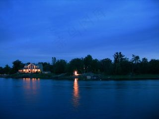 湖泊,江河,自然公园,海洋,天空,平房