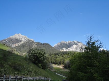 白云岩，山，岩，全景，天空，蓝色，心情