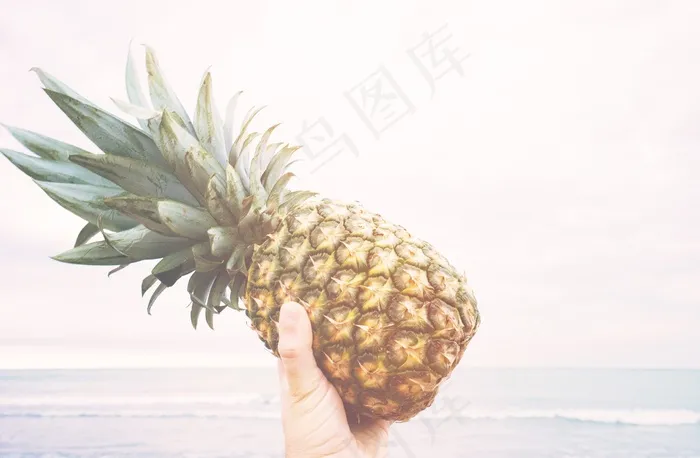 菠萝，控股，水果，新鲜，健康，食品
