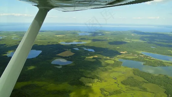 飞行，空中射击，明尼苏达州，米勒湖，飞行