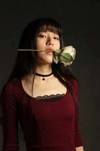 模型，女人，美女，花，室内