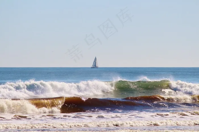 开普敦，南非，海，冲浪，帆船
