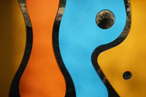 抽象，图案，篱笆，木墙，多彩，颜色