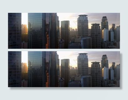 全景，办公大楼，阿亚拉，日出，日落