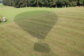 气球，着陆，热气球，天空，飞艇，阴影