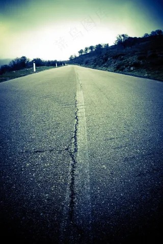 乡间小路，沥青，道路，焦油，场，树木，森林