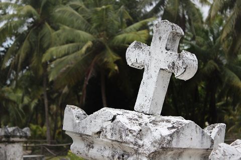 墓碑，老，Fr，老公墓，公墓，坟墓