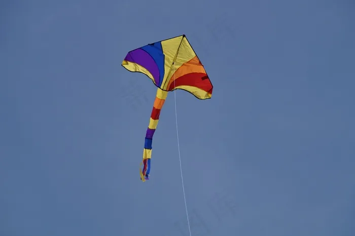 龙，玩具，飞，天空，多彩，蓝色，风筝上升