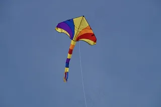 龙，玩具，飞，天空，多彩，蓝色，风筝上升