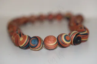 项链，珍珠项链，木珠，链，木链