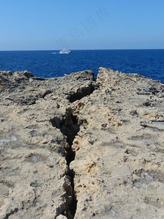 自然，岩石，裂缝，破裂，分裂，爆炸的力量