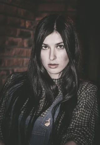 模型，女孩，连衣裙，视图，美女，黑暗的背景