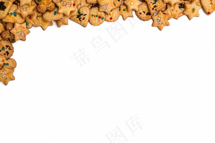 包装食品,饼干,树,咖啡豆,花卉,圣诞饼干作为装饰