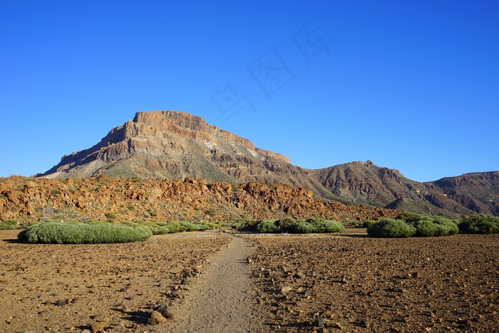 瓜哈拉，离，路径，山，熔岩，岩，石沙漠