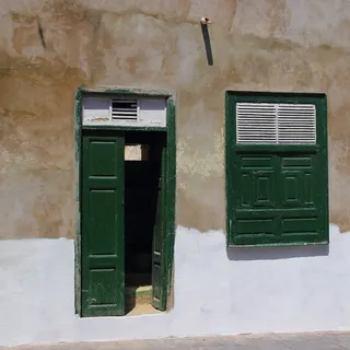 门，窗口，绿色，南，西班牙，家庭主妇，田园
