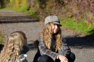 女孩，儿童，离，自然