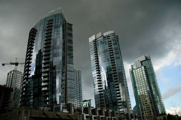 温哥华，摩天大楼，加拿大，不列颠哥伦比亚省，城市