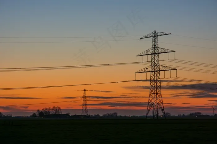 建筑,杆塔,天空,电线杆,树,黎明暮光之城黄昏电力