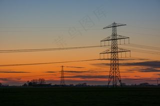 建筑,杆塔,天空,电线杆,树,黎明暮光之城黄昏电力