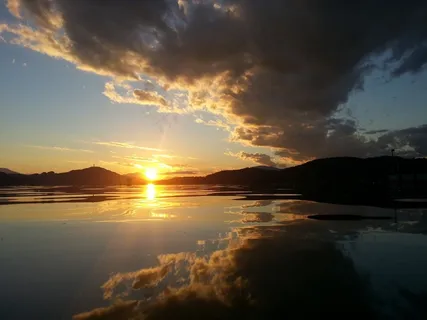 Wörthersee,克恩顿州,奥地利,Abendstimmung,日落 Wörthersee,克恩顿州,奥地利,Abendstimmung,日落