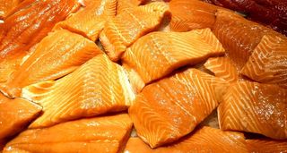 太平洋野生红鲑鱼，新鲜，鱼类，食品