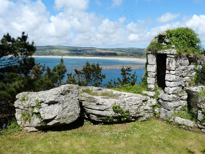 康沃尔郡，英格兰，海岸，英国，城堡