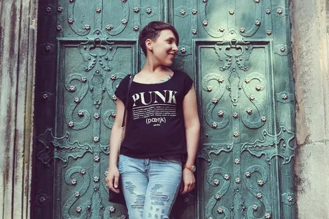 照片，利沃夫，女孩，年轻，人，短发，门