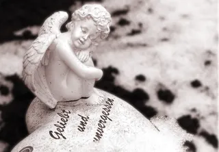 天使，记忆，无花果，墓碑，纪念，雕像