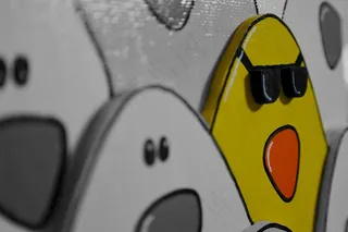 鸡，凉，木材，鸡，背景，可笑