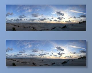 日落，全景，阿姆鲁姆，海滩，晚上，瓦登海