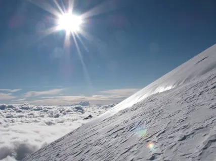 边坡，陡坡，雪坡，山，太阳，雪