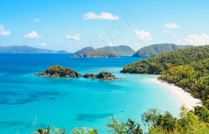 湾，海滩，海景，天堂，自然，岛，水