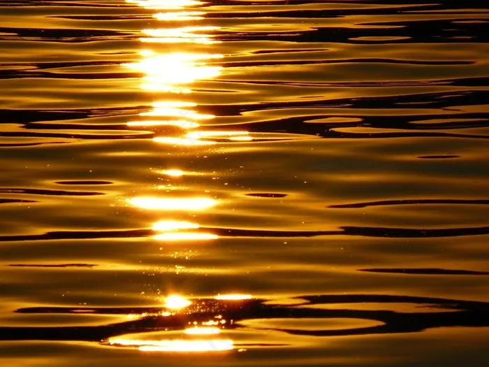 日落，海，自然，Abendstimmung，水，浪漫
